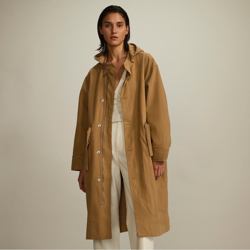 Women's Everlane Organic Cotton Parka in Cappuccino / Tan